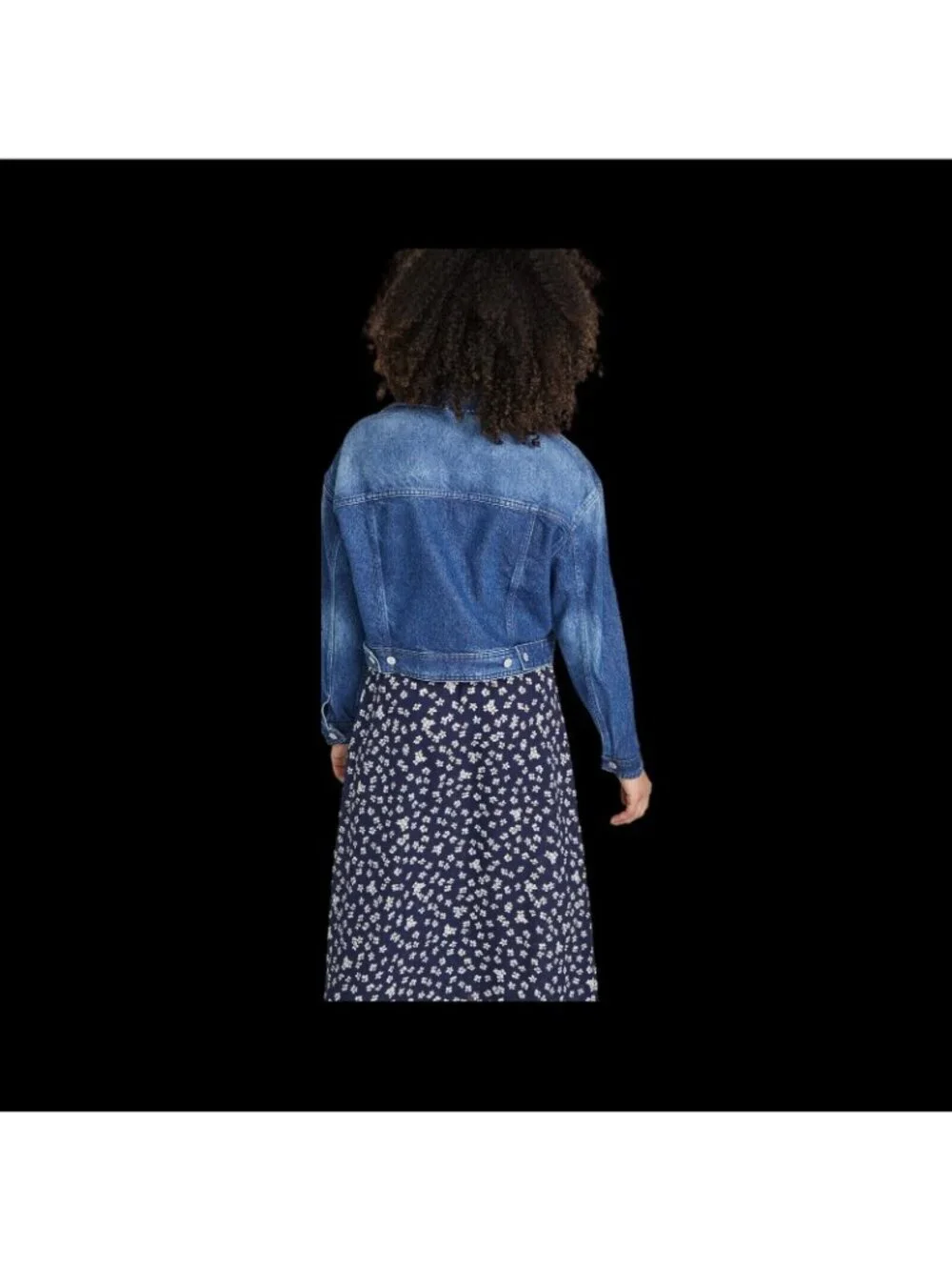 Free People Oversized Blue Trucker Denim Jacket for Women Size Large, Brand New - Picture 2 of 5